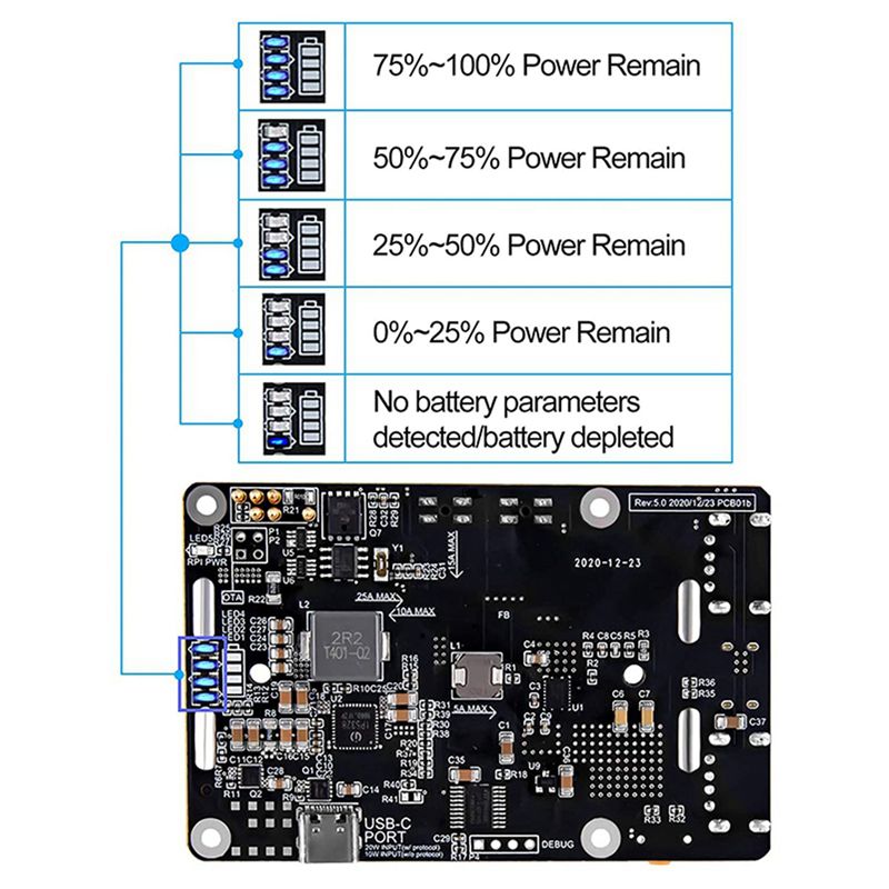 AA08-2X For Raspberry Pi 4 UPS - Raspberry Pi Uninterrupted Power Supply Ups 18650 评论和价格