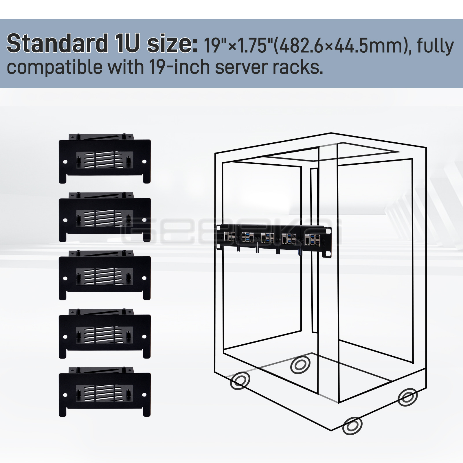 1U Rack Mount for Raspberry Pi - Raspberry Pi Rackmount 1U 19 Inch 评论和价格