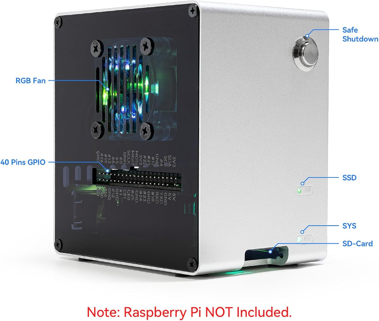 Pironman 5-Mini NVMe M.2 SSD P - Raspberry Pi Ai Kit Hailo-8L 评论和价格