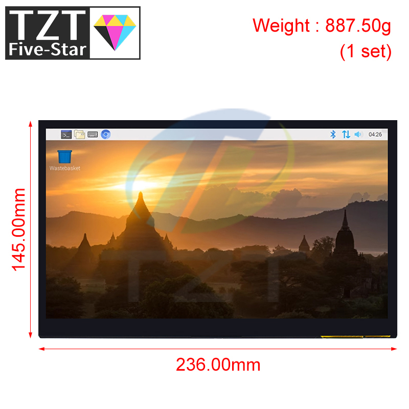 TZT 10.1 Inch HDMI-compatible  - Raspberry Pi 10.1 Inch Capacitive Touch Screen Ips 评论和价格